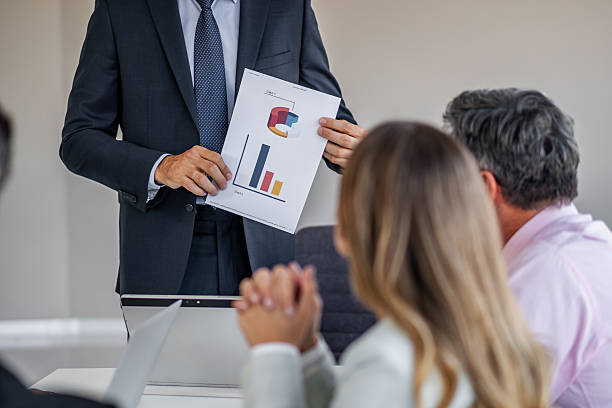 istock Business meeting showing financial data analysis and presentation 2246381627