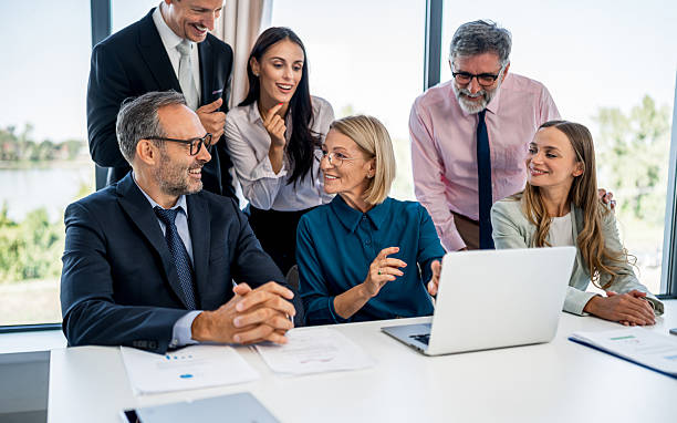 istock Diverse business team collaborating during meeting in modern office 2246384158
