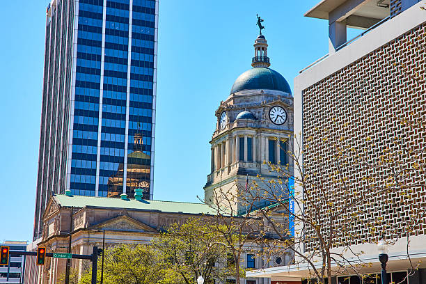 istock Classical Courthouse and Skyscrapers in Fort Wayne, Street View Perspective 2246389884