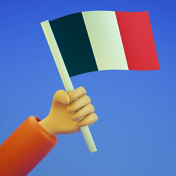 istock France flag of silk-3D illustration. 3d render. 2246392347