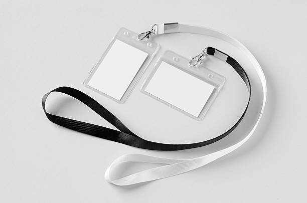istock ID Card holder mockup with lanyard, vertical and horizontal 2246393641