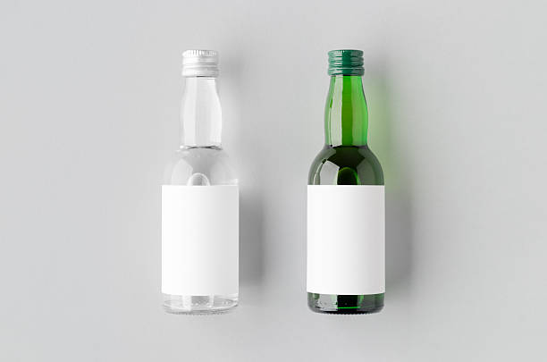 istock Miniature spirits, liquor bottle mockup 2246394196