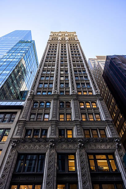 istock Skyscrapers in Manhattan showing architectural details and window reflections 2246403182