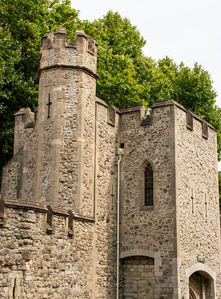 istock Historic Stone Tower Surrounded by Lush Green Trees in Daylight 2246405969