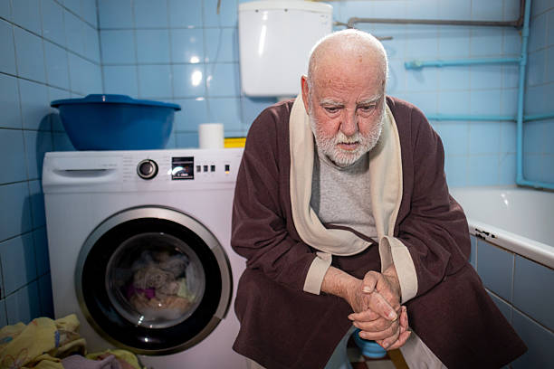 istock Lonely Moment in a Retro Bathroom 2246410619