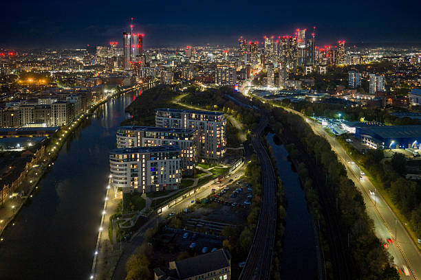 istock Manchester Ship Canal At Night 2246415630