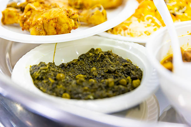 Authentic Indian food and snacks close up