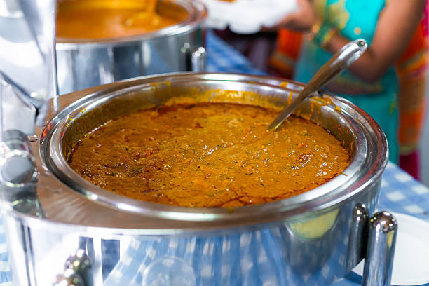 Authentic Indian food and snacks close up
