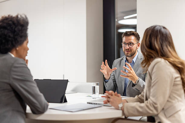 istock Business team discussing strategy in modern office 2246428941