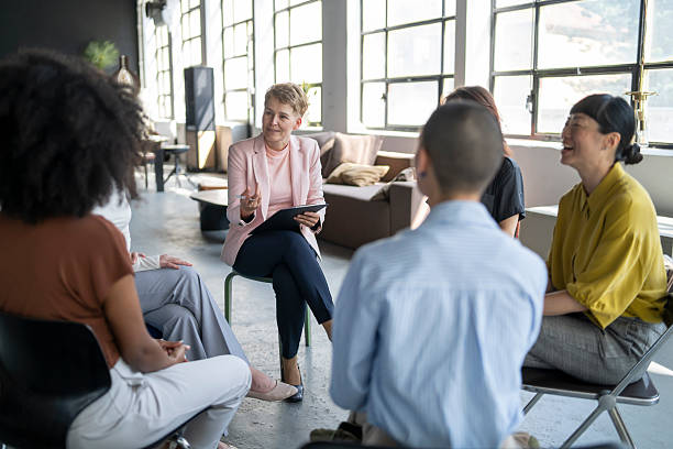 istock Creative businesswomen brainstorming during a meeting in a modern office 2246430659