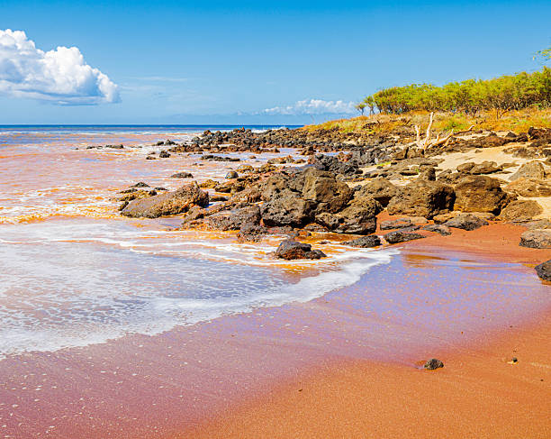 istock Red Waves Caused By Red Dirt Surrounding  Dixie Maru Beach 2246433001