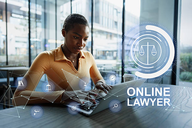 istock Young professional engaged in legal work at a modern cafe setting 2246459753