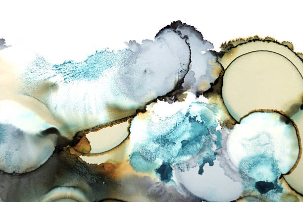 istock art background of green circles with multi-colored stains 2246463083