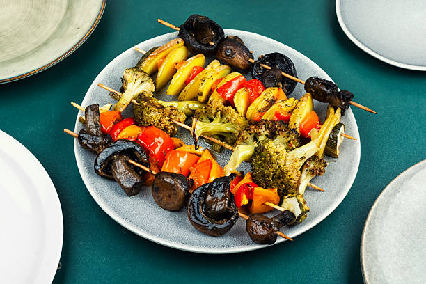 istock Roasted vegetables on skewers. 2246469072