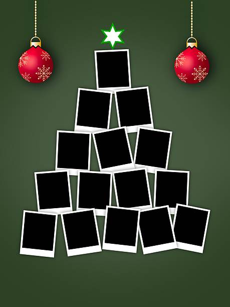 istock Christmas tree design made of photo frames. 2246473286