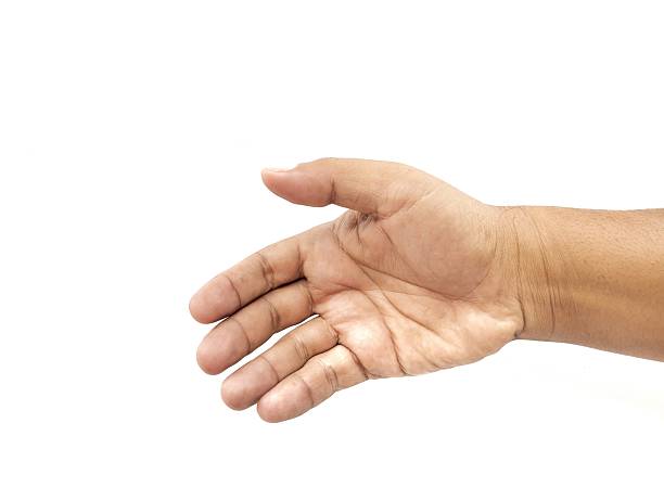 istock Asian man hand gesture holding something isolated on white background 2246473309