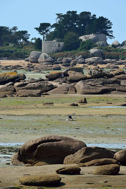 Sentier des Douaniers in Saint-Guirec, Côte de Granit Rose, Brittany, France