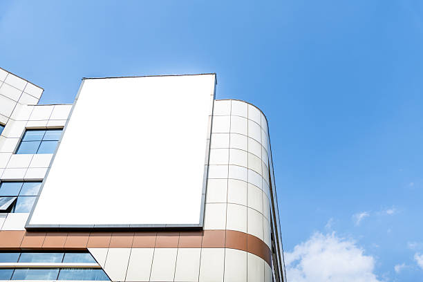 istock Single large blank billboard on the side of a building 2246478497