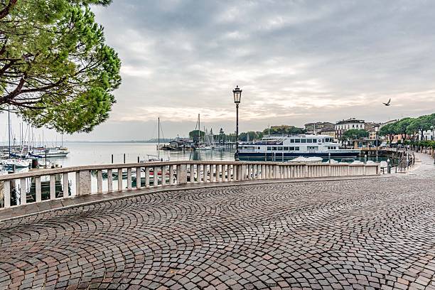 Peschiera on Garda Lake, port , city centre , church. Peschiera del Garda