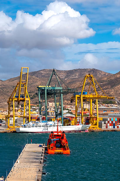 Commercial harbour, Cartagena, Murcia, Spain.