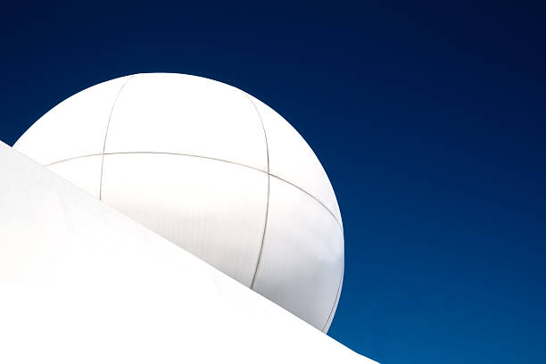 Satellite antenna dome, navigation and communication equipment dome on a cruise ship.