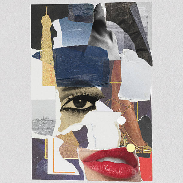 istock Abstract various colorful torn paper background with various images 2246481719