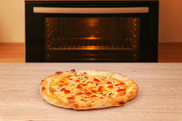 Baking Vegetarian Avocado Pizza with Cottage Cheese and Chili in the Oven