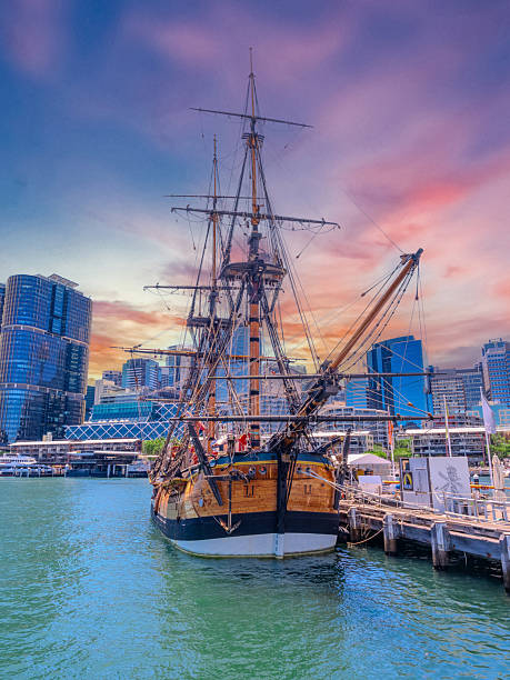 12 November 2025 Darling Harbour on Parramatta River Sydney Harbour on a warm spring Blue Sky day in Sydney NSW Australia