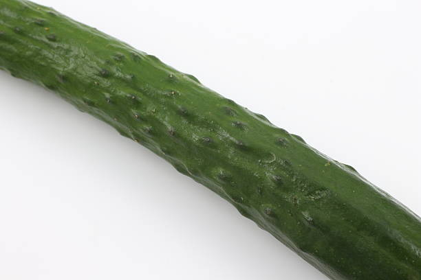 It emphasizes the strong green color and unique surface texture of a freshly picked Cucumber, conveying freshness directly. It is ideal for summer vegetable image cuts.