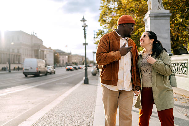 istock Young multiracial couple exploring streets of Berlin 2246484127
