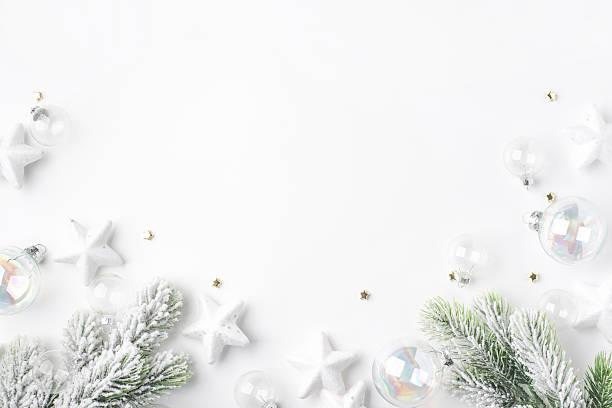 istock Christmas ornaments on a white background. 2246486486