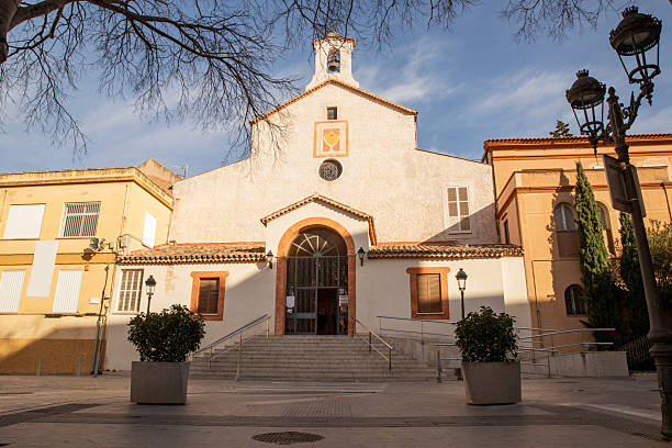 istock Spanish church in Valls against blue sky 2246488215