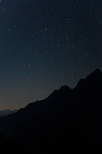 istock A starry sky over the mountain range in silhouette, night photography. 2246490633