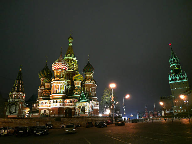 Moscow Russia Red Square at night