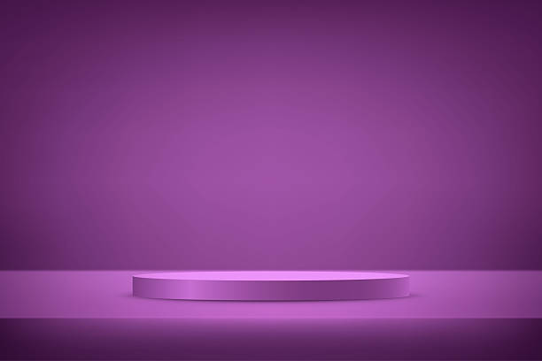 istock Purple background vector 3d with podium space for selling products. Product display background. Vector illustration. 2246496265