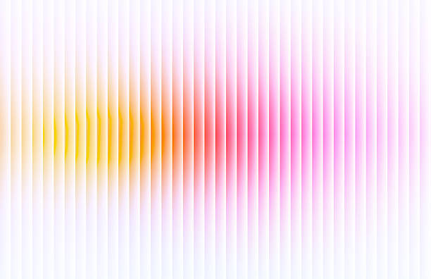 istock Ribbed glass background.  Chromatic gradient in retro-futuristic style with warm tones on a white background 2246501666