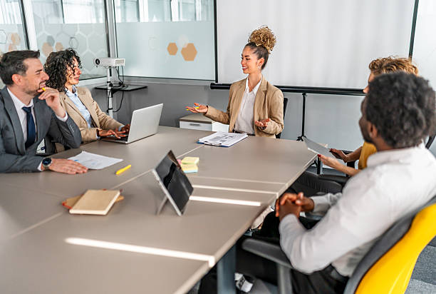 istock Business team holding a meeting discussing strategy 2246504178