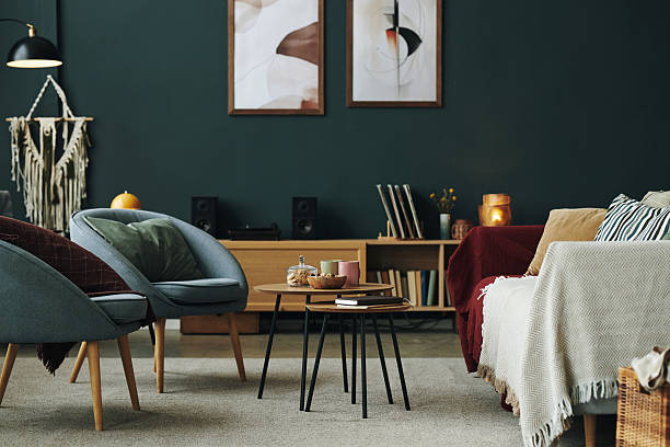 istock Modern Living Room Interior Featuring Cozy Seating and Decorative Elements 2246509957