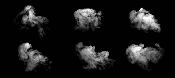 istock White smoke or mist cloud isolated on black background, realistic fog texture effect for photo editing, design overlay, or Halloween theme. Ideal for vapor, steam, or ghostly atmosphere visuals. 2246517449