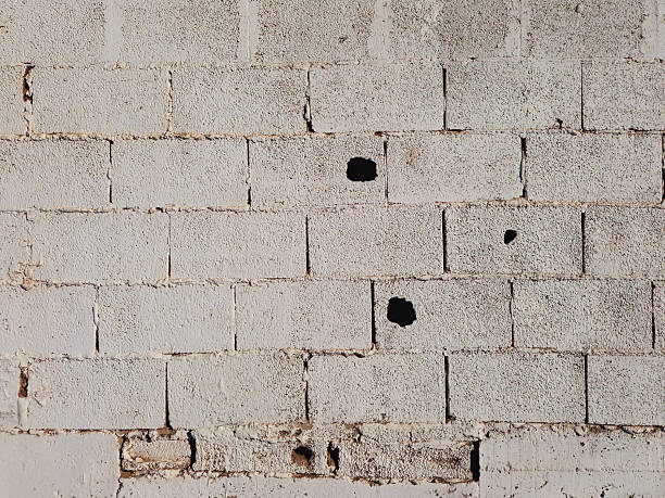 istock White brick background. Dirty texture of an old wall painted white. Architecture and construction. 2246519193