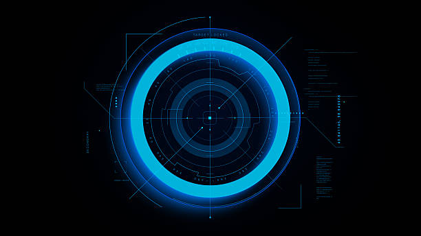Futuristic circle progress bar animation 4K stock photo