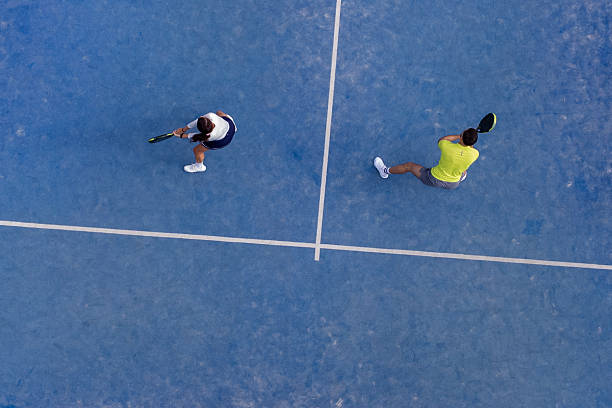 istock Aerial Drone View of Active Padel Match 2246520573