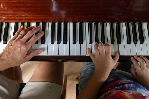 istock Parent Guiding Child’s Hands on Piano Keys 2246521961