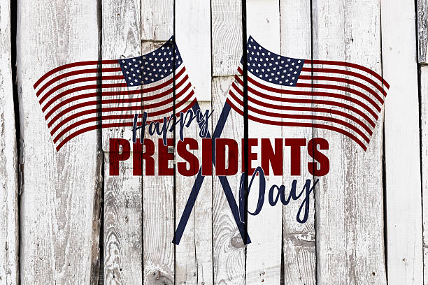 istock Celebrating Presidents Day with festive flags and cheerful greetings in rustic setting 2246523207