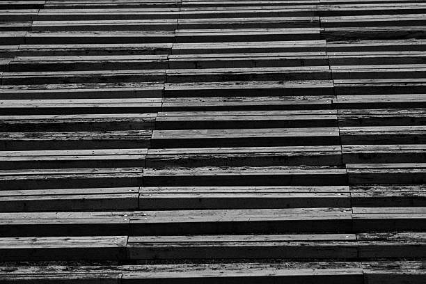 Abstract Wooden Structure with Geometric Lines  Minimalist Black and White Architectural Pattern,