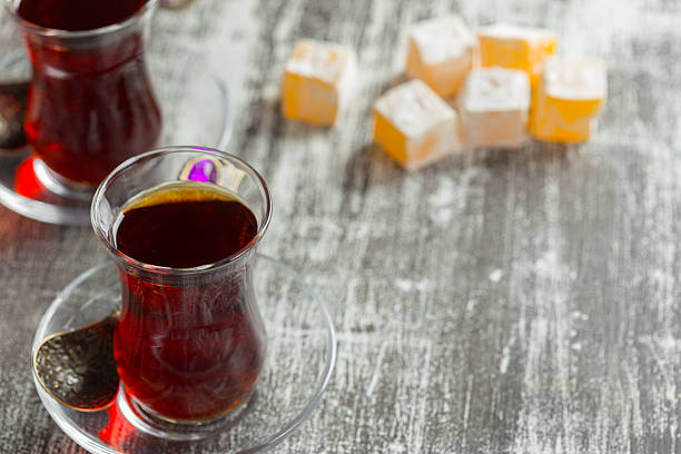 istock Delicious tea served with traditional sweets in a cozy setting 2246529851