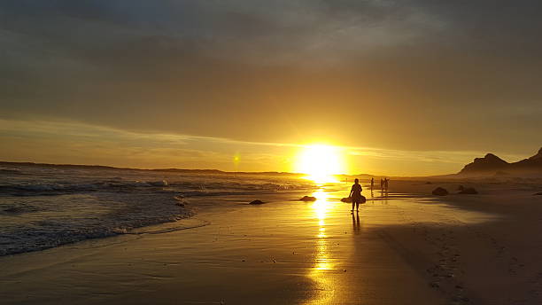 istock people walking on the beach with sun setting in background 2246532635