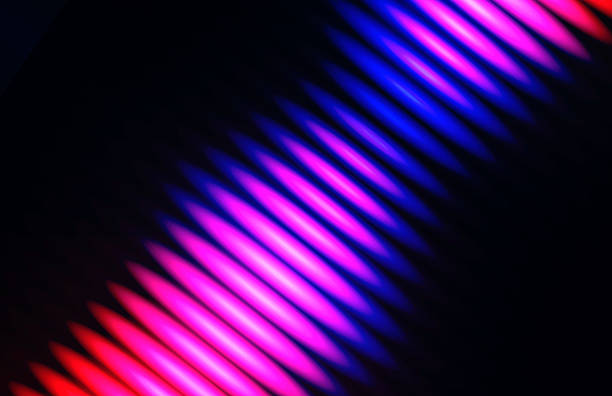istock Chromatic gradient in retro-futuristic style with cool tones on a black background 2246534013