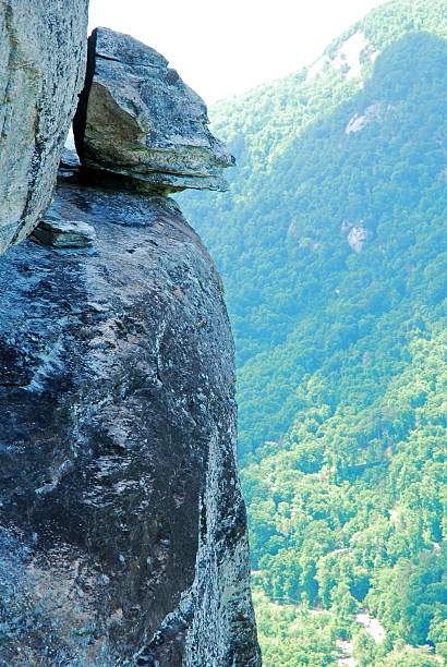 The Devil's Head is a unique rock outcropping, resembling a demon in Chimney Rock State Park, North Carolina
