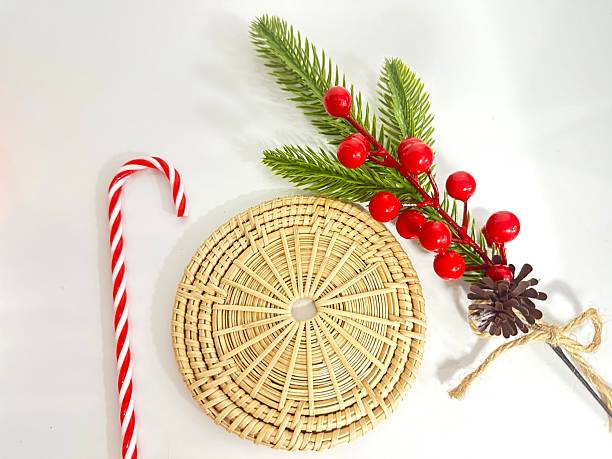 istock Festive Arrangement with Candy Cane, Pinecone, Red Berries, and Decorative Greenery for Holiday Celebrations and Seasonal Decoration Ideas 2246536488